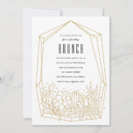 Suculento Brunch Terrarium / Invitación de fiesta