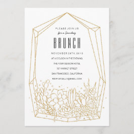 Suculento Brunch Terrarium / Invitación de fiesta