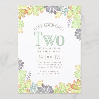 Suculento color de agua bliss | Invitación a la fi