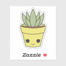 Suculento Pegatina de Cute Kawaii Cactus