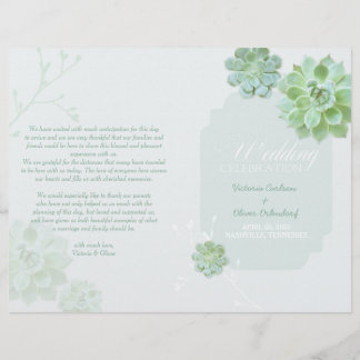 Suculento programa Cactus Boda Bi Fold