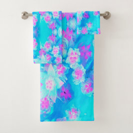 Suculento sedum subacuático azul y rosa caliente