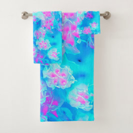 Suculento sedum subacuático azul y rosa caliente