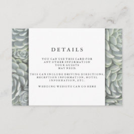 Suculento verde moderno | Detalles de la recepción