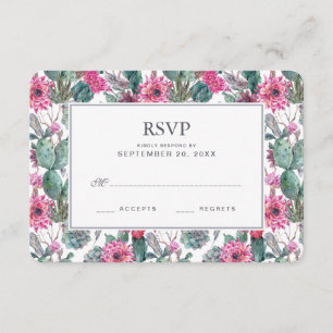 Suculento y floral bohemios - casar RSVP