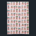 Suculentos dulces cacti agua toalla de cocina<br><div class="desc">Decore su cocina con esta divertida toalla de agua suculenta. ¡Hace un gran regalo para el boda o para el ama de casa! Puede personalizar y agregar texto también. Revisa mi tienda por muchos más colores y patrones!</div>