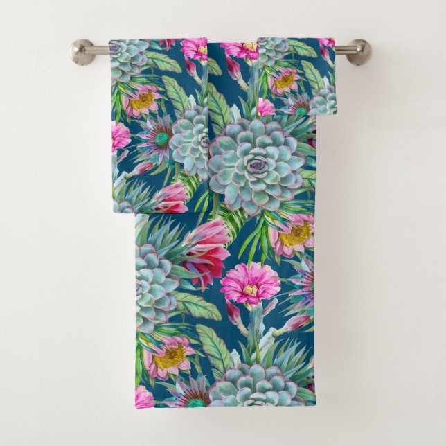 Suculentos Echeveria Cactus Flowers Patrón (In situ)