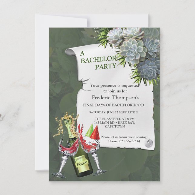 Suculentos Hues de la Fiesta de Bachelor del Blues (Anverso)