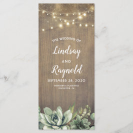 Suculentos Programas de Bodas Rústicas Verdes