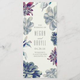 Suculentos programas de casamiento de jardines flo