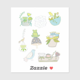 Suculentos y plantas de pegatinas