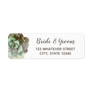 Sucultores de acuarela | Etiqueta de Boda