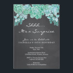 Sucultores invitaciones para fiestas sorpresa en C<br><div class="desc">Suculentos pintados a mano en acuarelas sobre fondo de pizarra con hermosa caligrafía ... ... . el marco perfecto para invitar a sus huéspedes a un día especial.</div>