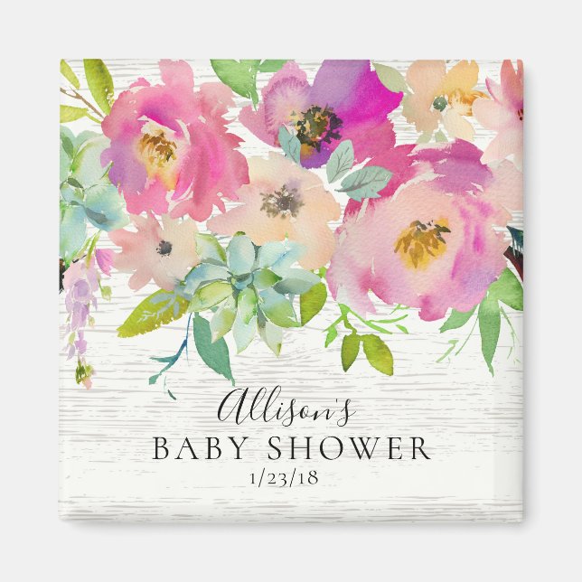 Sucultores Rústicos Ducha Floral Imán Favor (Frente)