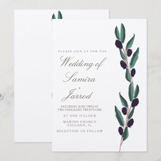 Sucursal de Oleos de Italia a mano Boda Kraft (Anverso / Reverso)