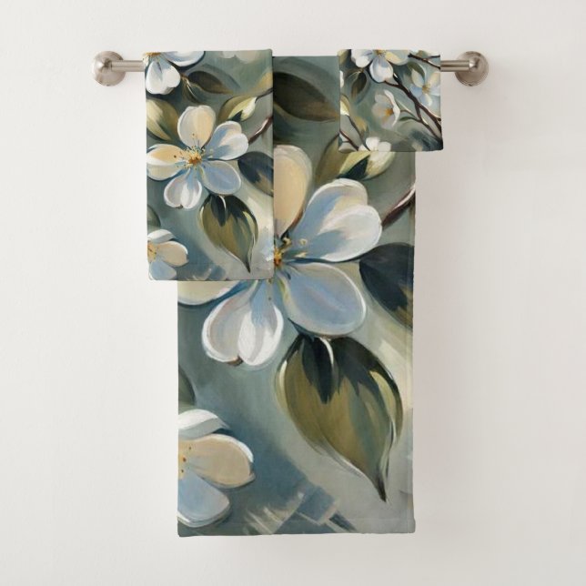 Sucursal floreciente 4 toallas de baño (In situ)