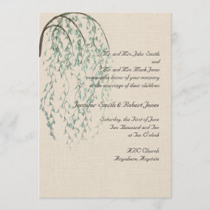 Sucursal silvestre en la invitación a la boda marr