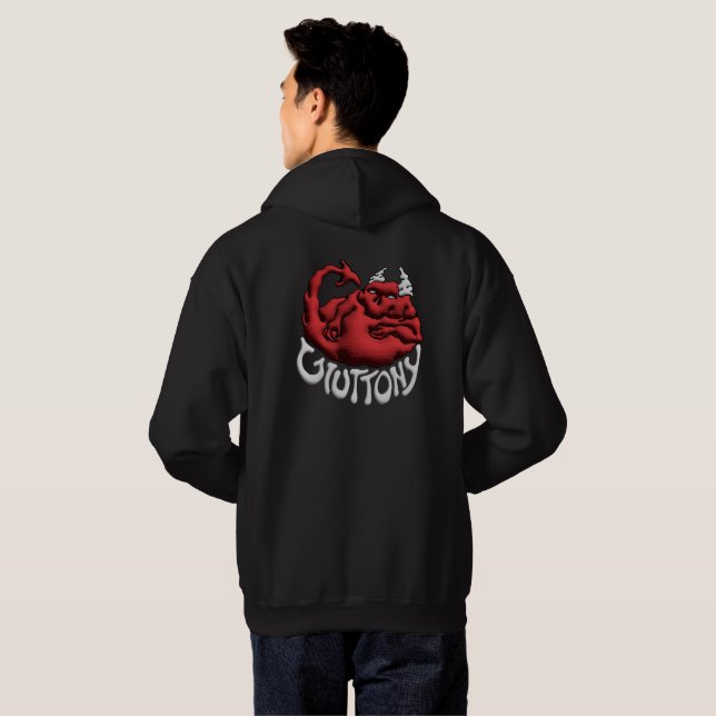 Suda Tu Pecado Camiseta Sudadera Glotonería Diablo (Reverso completo)