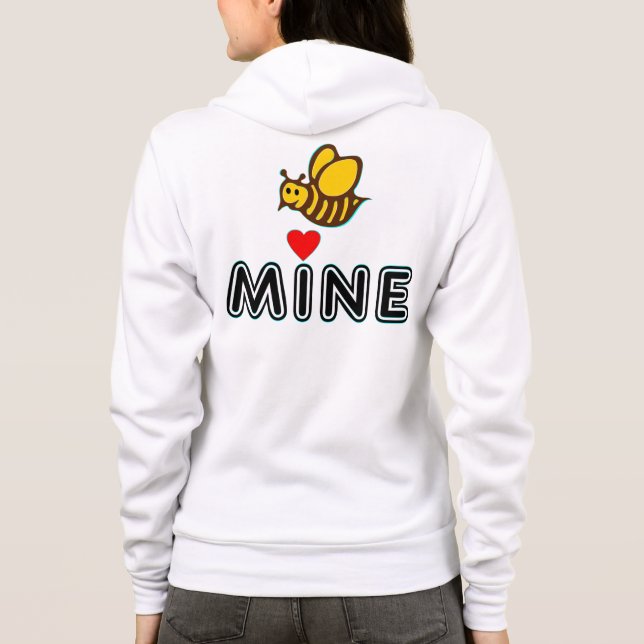 Sudadera °・Ƹ̵̡Ӝ̵̨̄Ʒ ♥ Bee Mine Raglan Zip Hoodie ♥ Ƹ̵̡Ӝ̵̨̄・ (Reverso)
