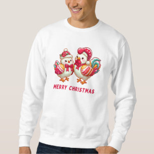 Sudadera С pollos de Navidad, pollos de granja de Navidad