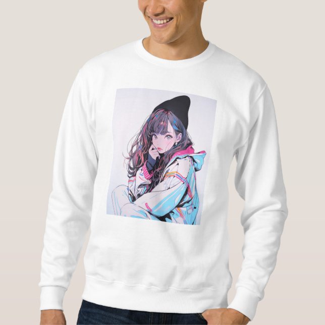 Sudadera ニット帽JKスウェット｜寿司娘 Sweat GenerativeAI (Anverso)