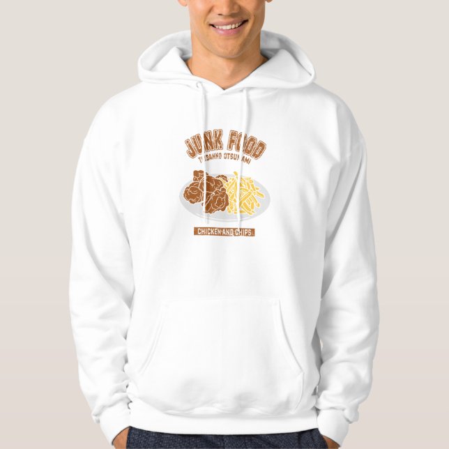 SUDADERA 唐揚げポテト（カレッジ風イラスト） (Anverso)