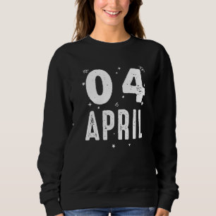 Sudadera 04 Abril Aniversario Fiesta Ocasiones especiales p