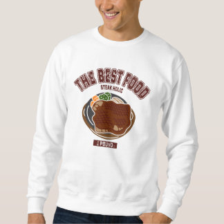SUDADERA 1ポンドステーキ (カレッジ風イラスト)