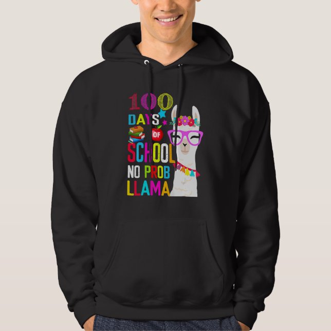 Sudadera 100 Day Of School Long Sleeve Shirt 100th No Probl (Anverso)