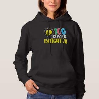 Sudadera 100 Days Brighter Light Bulb 100th Day School Smar
