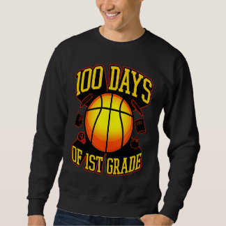 Sudadera 100 Days Of 1st Grade Themed Basketball Player