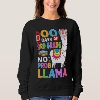 Sudadera 100 Days of 3rd Grade No Probllama 100th Day Girls