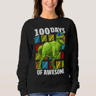 Sudadera 100 Days of Awesome Dinosaur Rex Boys 100th Day Of