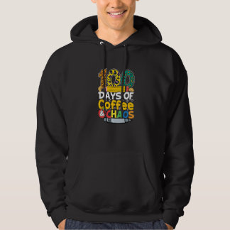 Sudadera 100 Days Of Coffee And Chaos 100th Day Of School F