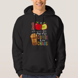 Sudadera 100 Days Of Coffee & Chaos 100th Day School Teache