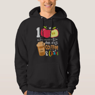 Sudadera 100 Days Of Coffee & Chaos 100th Day School Teache