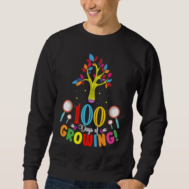 Sudadera 100 Days Of Growing 100 Days Of School Tree Kids T (Anverso)