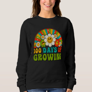 Sudadera 100 Days Of Growing Retro Teacher Kids Happy 100th