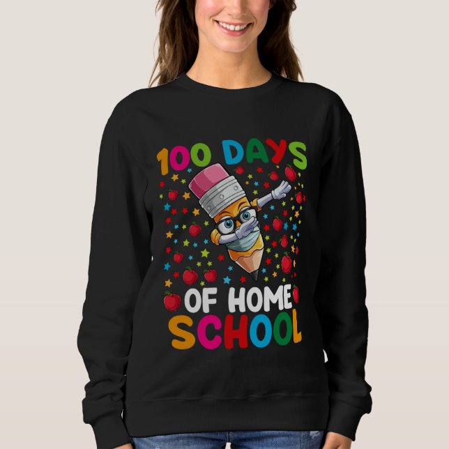 Sudadera 100 Days Of Home School Teacher or Student Boys Gi (Anverso)