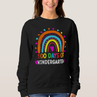 Sudadera 100 Days Of Kindergarten School Rainbow Teacher Sm