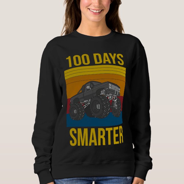 Sudadera 100 Days of School 100th Day 100 Days Smarter Mons (Anverso)