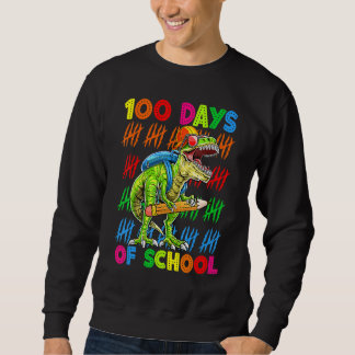 Sudadera 100 Days Of School 100th Day Dinosaur Trex Pencil