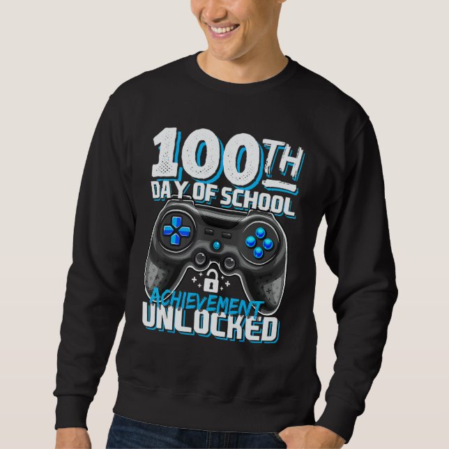 Sudadera 100 Days of School Achievement Unlocked Video Game (Anverso)