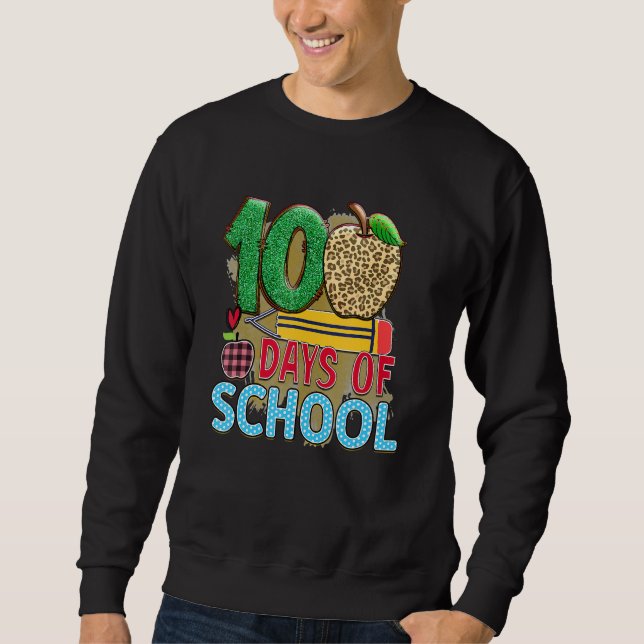 Sudadera 100 Days Of School Apple Pencil  Student Teacher (Anverso)