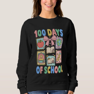 Sudadera 100 Days of School Coquette 100 Days Smarter 100th