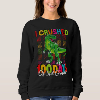 Sudadera 100 days of school dinosaur boys kids 100th day 3r