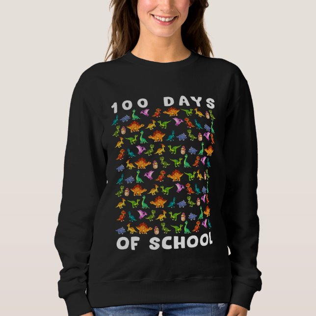 Sudadera 100 Days of School Dinosaurs 100th of School Boys  (Anverso)