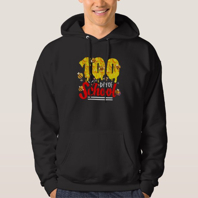Sudadera 100 Days Of School Group Cute Bees Funny Teachers  (Anverso)