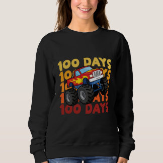 Sudadera 100 Days of School Kids Monster Truck Boys and Gir