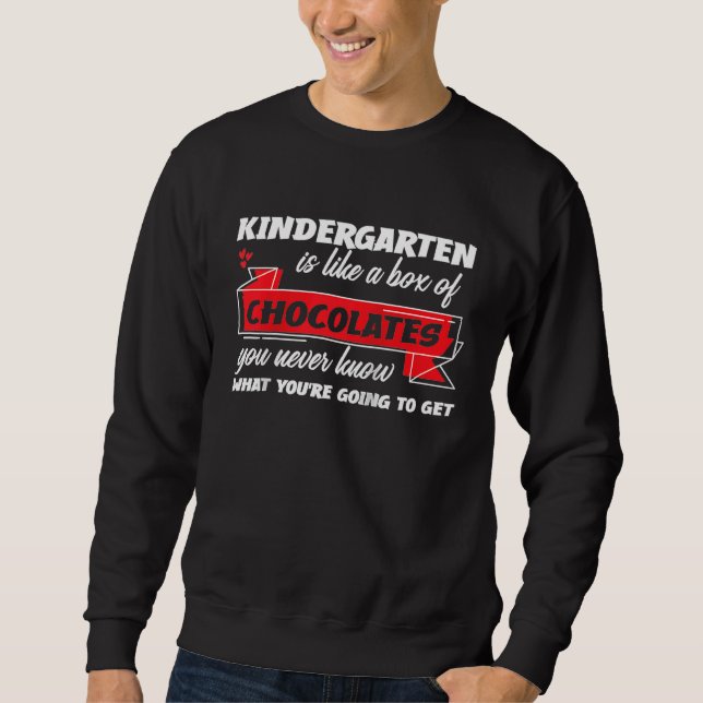 Sudadera 100 Days Of School Kindergarten Preeschool Teacher (Anverso)